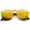 Black / Orange Mirror, variant on sunglassLA Unisex Futuristic Rimless Mono Flat Lens Horn Rimmed Shield Sunglasses (Black / Orange Mirror) - 73mm