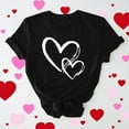 thumbnail image 3 of STETMN Heart Valentine Graphic Tee - Women's Cute Love Print Short Sleeve Crewneck Casual Lightweight Top, 3 of 6