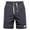 Gray, variant on MIUOWANP Men's Drawstring Elastic Waist Casual Shorts with Pockets Solid Color Waffle Weave Straight Pant Size S(4)Navy