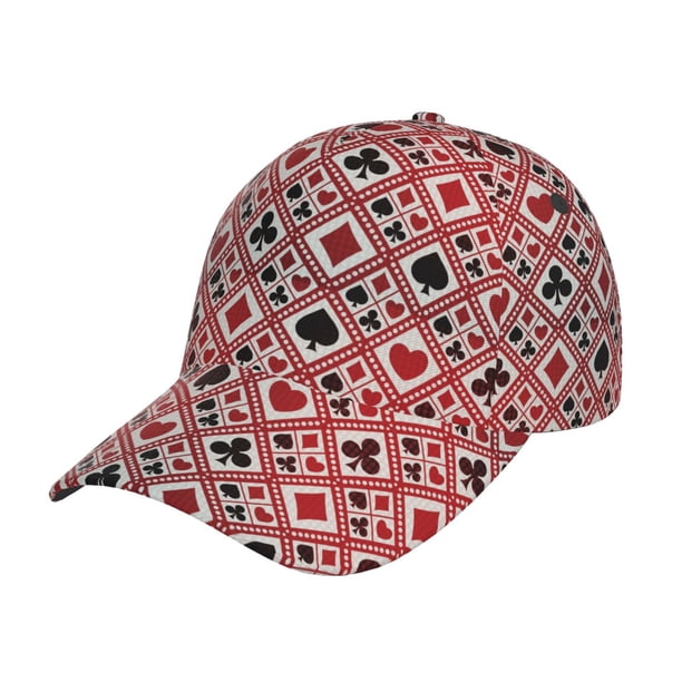 Fotbe Poker Gorro Clásico de Béisbol, Gorra Ajustable con Broche Snapback, Gorro de Exterior de Algodón Suave