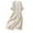 Beige, variant on QIPOPIQ Dresses for Women Smocked Tiered Dress Short Sleeve Cotton Linen Solid Loose Summer Midi Dress V-Neck Dress 2023 Deals