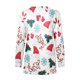 thumbnail image 4 of Pntutb, camiseta informal de manga larga con cuello en V de Navidad para mujer, blusa holgada con estampado de otoño, tops con cremallera Pntutb Pntutb-2389, 4 of 5