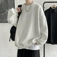 thumbnail image 4 of Oversized Sweatshirts for Men 2025 Fall Winter Long Sleeve Crewneck Drop Shoulder Sweatshirt Pullover Tops, 4 of 7