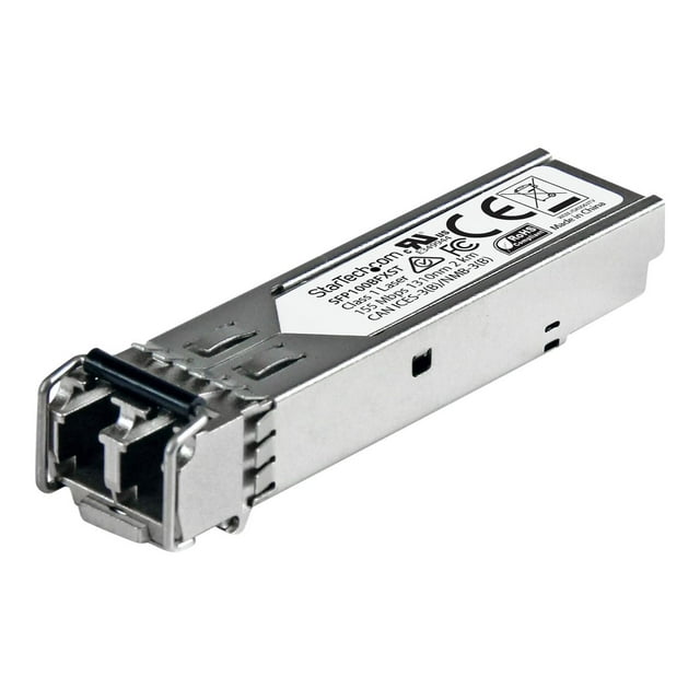 StarTech.com MSA Uncoded Compatible SFP Module, 100BASE-FX, 100MbE Multi Mode (MMF) Fiber Optic Transceiver, 100Mb Ethernet SFP, LC Connector, 2km, 1310nm, DDM, Mini GBIC Module, 100Mbps - Lifetime Warranty (SFP100BFXST) - SFP (mini-GBIC) transceiver module - 100Mb LAN - 100Base-FX - LC multi-mode - up to 1.2 miles - 1310 nm - for P/N: US100A20SFP