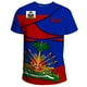 thumbnail image 5 of Camiseta de gran tamaño con estampado 3D, emblema de país, bandera del mar Caribe, isla de Haití, ropa de calle retro, camiseta informal de manga corta para hombre y mujer, 5 of 5