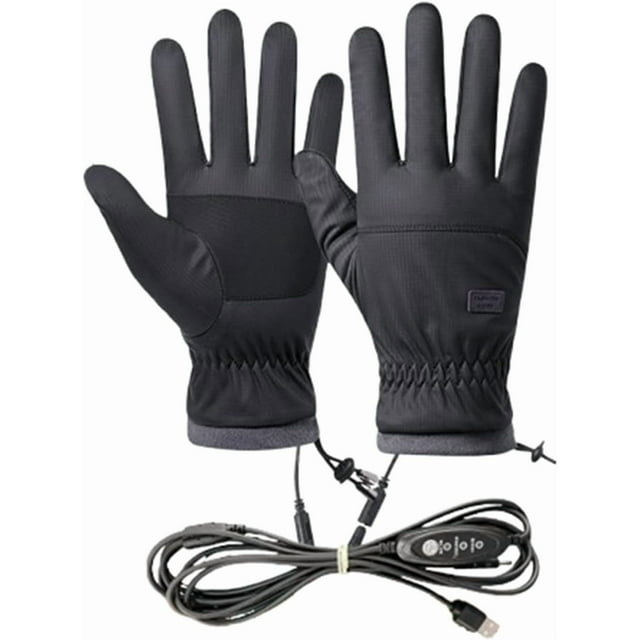 Heated Thermal Gloves USB Powered | Waterproof Windproof Winter Hand Warmers with Touchscreen Compatibility 3 Adjustable Heat Settings | Outdoor Work Skiing Cycling Commuting