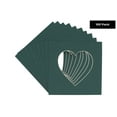 thumbnail image 2 of Forest Green Acid Free 7x7 Heart Picture Frame Mat with White Core Bevel Cut for 4x5 Pictures -, 2 of 3
