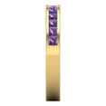 thumbnail image 4 of 0.84 ct Brilliant Princess Cut Simulated Alexandrite 18K Yellow Gold Stackable Band SZ 4.5, 4 of 6