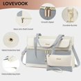 thumbnail image 4 of LOVEVOOK Laptop Bag for Women 15.6 Inch Tote Work Professional Leather Computer Briefcase Waterproof Handbag Shoulder Large Capacity Business Teacher Office Crossbody Purse, 4 of 8