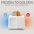 thumbnail image 6 of Willow Kitchen Toaster 2 Slice Wide Slot Toaster 6 Shade Settings Defrost Function Bread and Bagel Toaster, White, 6 of 10