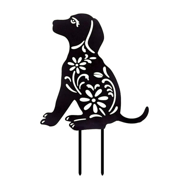 Dog Shaped Decor Stake Animal Silhouette for Patio Home