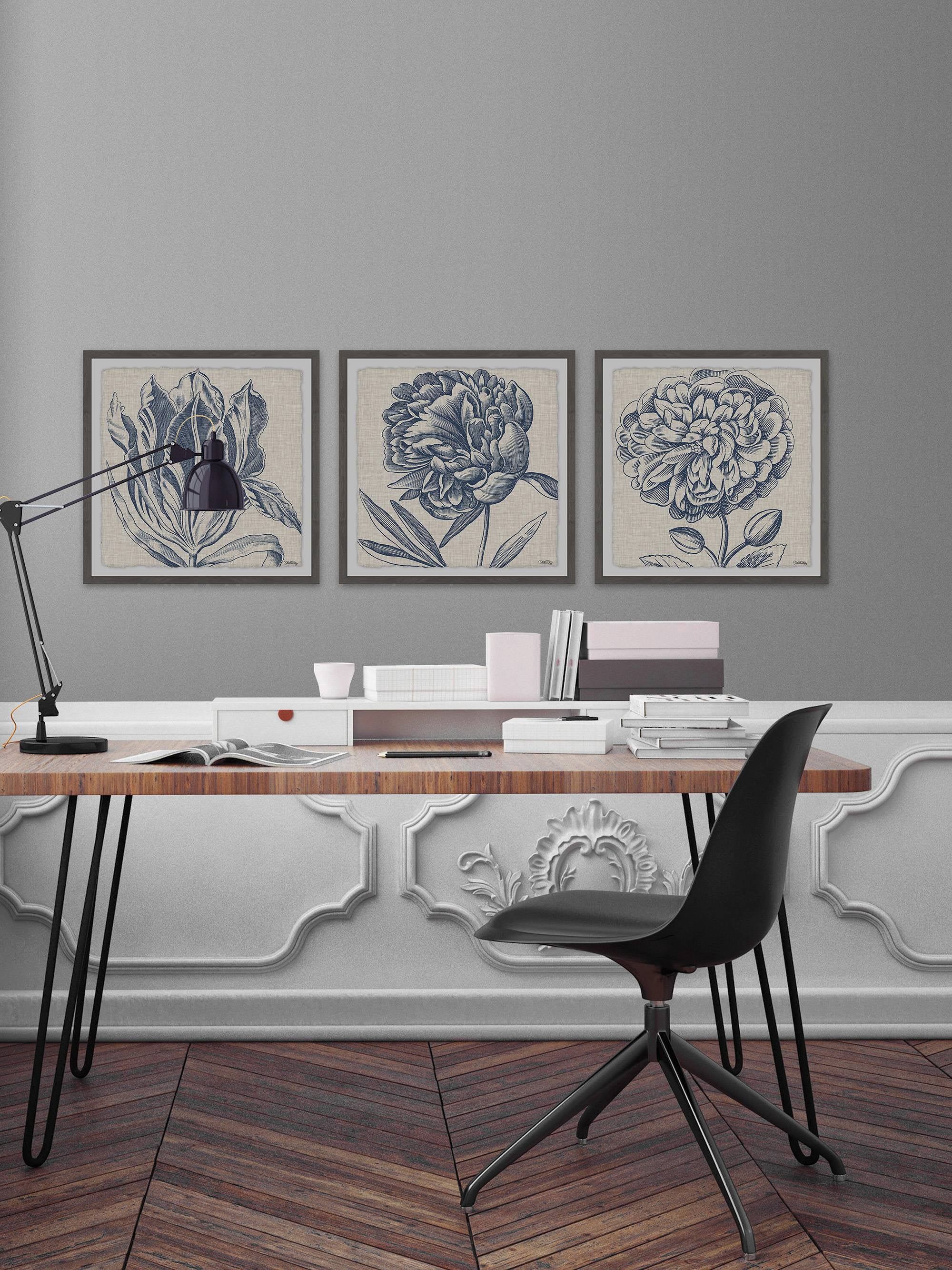 Marmont Hill Flower Sketches Triptych