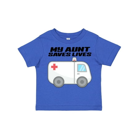 

Inktastic My Aunt Saves Lives- Ambulance Gift Toddler Boy or Toddler Girl T-Shirt