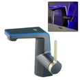thumbnail image 2 of Bgsha 1pcs Temperature Display Basin Faucet LED Light Sprayer Hot Cold Water Sink Mixer Wash Tap Single Hole For Bathroom Hardware, 2 of 8