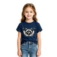 thumbnail image 2 of XAOFW Girls T Shirts Short Sleeve Crew Neck Cartoon Graphic Tees Toddler Kids Loose Fit Everyday Wear T-Shirts 6-7 Years, 2 of 3