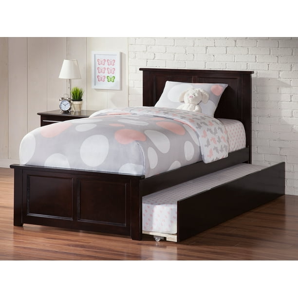 Madison Twin Platform Bed With Matching, How Wide Is A Twin Trundle Bed