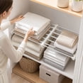 thumbnail image 5 of Expandable Closet Storage Shelf No‑Drill Tension Mount Cabinet Organizer for Wardrobe Bathroom Kitchen Space Saving Storage, 5 of 7