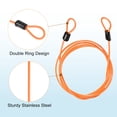 thumbnail image 3 of Uxcell Security Steel Cable Lock Safety Cable Flexible Wire Rope Luggage Lock Vinyl Coated Braided Steel Orange 5feet, 3 of 6