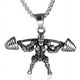 thumbnail image 2 of Mancuerna Collar Colgante Titanio Acero Inoxidable Fitness Gym Collar Peso Placa Barbell Mancuerna Collares Hombres Mujeres Cadena Colgante, 2 of 7