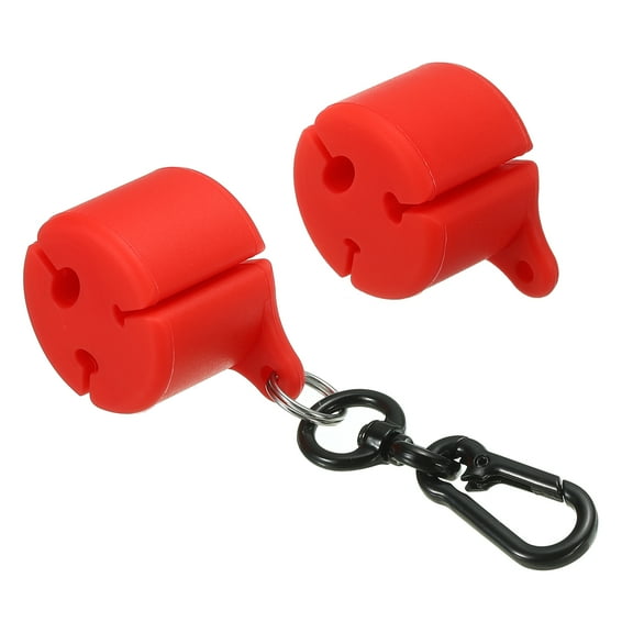 Uxcell Fishing Rod Clip Silicone Wearable Fishing Pole Holder with 1Pcs Buckle, Red 2 Pack