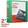 thumbnail image 2 of Staples 2" 3-Ring View Binder D-Ring Green (ST55433), 2 of 6