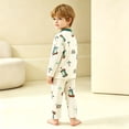 thumbnail image 4 of Amidoa Girls 2 Piece Outfits Fall Winter Clothes Soft Print Long Sleeves Top and Casual Pants Kids Clothing Sets Green Size 6 Years, 4 of 7