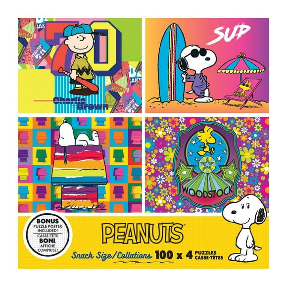 RoseArt – Snack Size 400 pièces – Charles M Schulz Peanuts – Puzzle emboîtable pour adulte