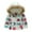 Blue, variant on Otqutp Toddler Fashion Jacket Kids Coat Winter Baby Coat Girls Hooded Prints Toddler Outwear Zipper Windproof Warm Thick Girls Jacket