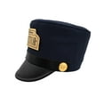 thumbnail image 2 of Nicky Bigs Novelties Child Deluxe Navy Blue Conductor Hat for Kids Adjustable Train Engineer Cap for Costumes, Halloween, Pretend Play & Theater Classic Railway Conductor Style for Boys & Girls, 2 of 6