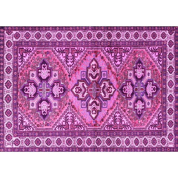 Ahgly Company Indoor Rectangle Persian Pink Traditional Area Rugs, 5' x 7'
