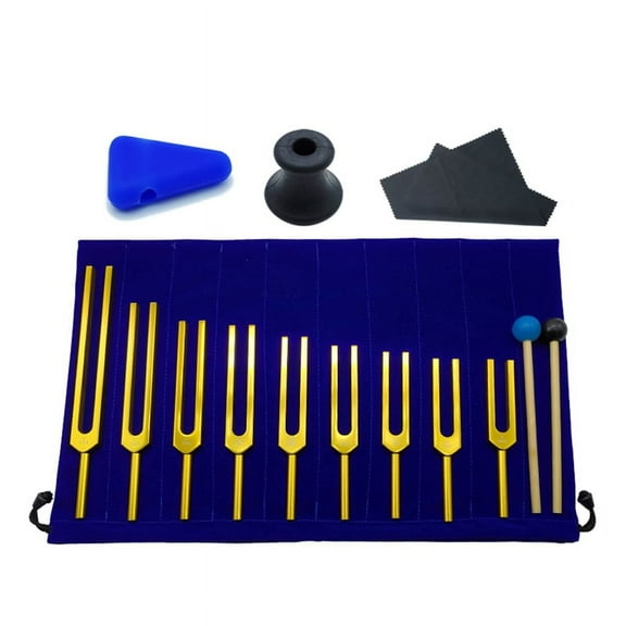 9PCS Tuning Fork Set, Tuning Fork for Music Chakra, Sound Therapy, Keep Body, Mind and Spirit in Perfect Harmony