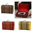 thumbnail image 2 of Stylish Leather Suitcases Large Storage Trunk for Clothing and Books, 2 of 16