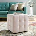 thumbnail image 3 of Modway Contour Tufted Cube Performance Velvet Ottoman in Pink, 3 of 6
