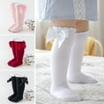 thumbnail image 4 of ZUARFY Baby Girls Knee High Socks Cute Bowknot Solid Color Toddler Infant Stockings, 4 of 19