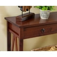 thumbnail image 4 of Linon Titian 42" Wide 2-Drawer Compact Console Table, Antique Tobacco Finish, 4 of 14