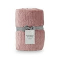 thumbnail image 5 of Better Homes & Gardens Textured Velvet Plush Soft Fleece Throw Blanket, Oversized, Mauve Gem, 5 of 6
