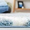 thumbnail image 4 of SAFAVIEH Tahoe Elwyn Trellis Shag Area Rug, 4' x 6', Blue/White, 4 of 8