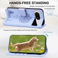 thumbnail image 5 of ELEHOLD Case for Google Pixel 8, Premium PU Leather Wallet Flip Case Folio Cover with Card Holder Kickstand,Lightpurple, 5 of 6