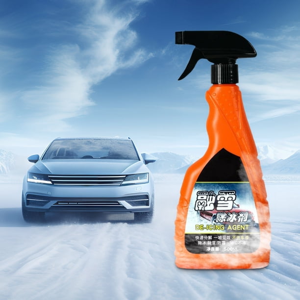 Agente derretir nieve para automóviles 500 ml - Derretimiento de hielo invernal de acción rápida - Fórmula segura para la pintura - Evita la acumulación de escarcha - Fácil aplicación para entradas