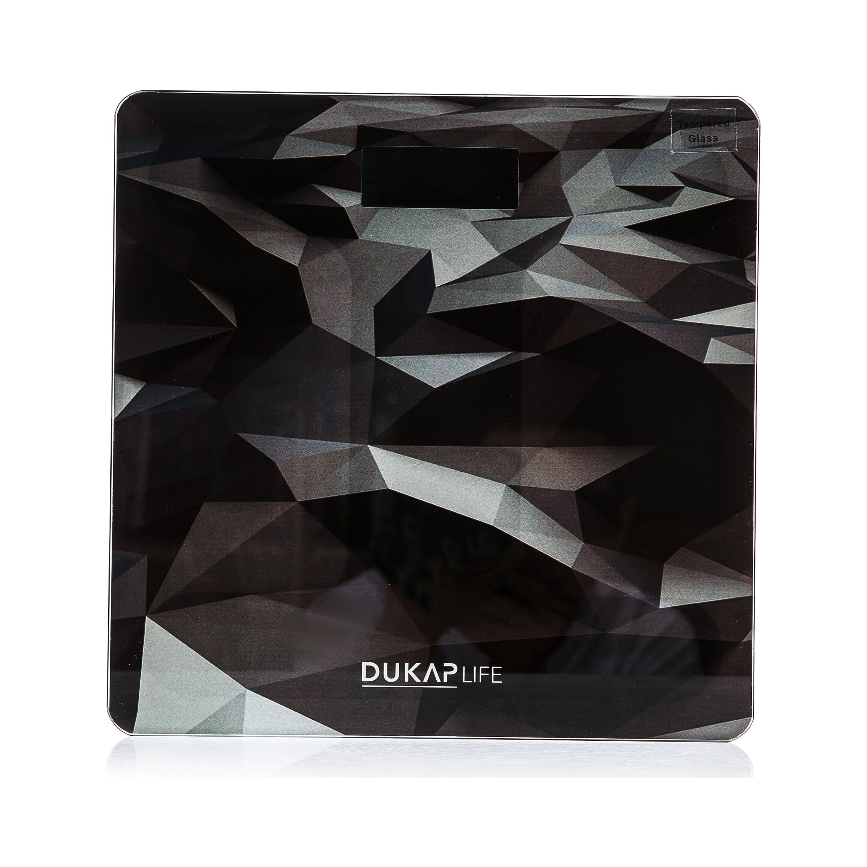 DUKAP LIFE Unique Digital Bathroom Body Weight Scale with LCD Screen Display - Black Design