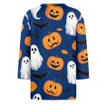 thumbnail image 5 of Womens 3/4 Sleeve Tops Halloween Crewneck Print Causal Loose Fit Three Quarter Sleeve T Shirts Green 2XL, 5 of 5