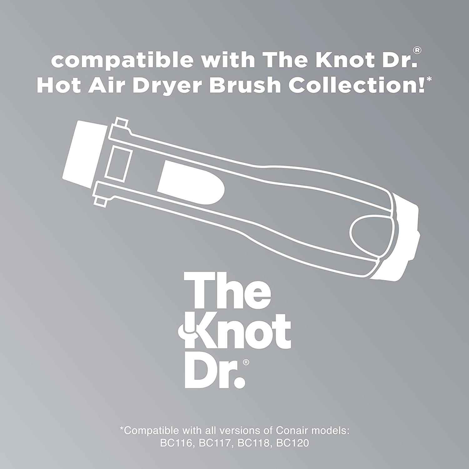 Conair InfinitiPRO with The Knot Dr. Medium Round Brush Head Attachment