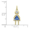 thumbnail image 4 of Auriga Fine Jewelry 10K Yellow Gold September Birthstone Charm for Women (L-20 mm, W-10 mm), 4 of 5