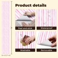 thumbnail image 5 of Pink Peel and Stick Wallpaper Abstract Geometric Bold Shapes Vibrant Colors Wall Mural 17.7in x 9.8ft Self Adhesive Removable Wall Paper Renter Friendly Wallpaper for Nursery Bedroom Cabinets, 5 of 8