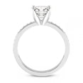 thumbnail image 2 of Pompeii 1/5Ct Lab Grown Diamond & 7mm Moissanite Round Engagement Ring in 10k Gold, 2 of 6