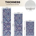 thumbnail image 4 of Blue Ethnic Paisley and Floral Pattern Kitchen Rugs Sets Of 3,Kitchen Runner Rugs Non Skid Washable,Decorative Kitchen Floor Mats for Kitchen,Sink,Laundry,17"x30"+ 17"x47" + 17"x59", 4 of 6