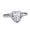 Silver US 7, variant on Wedding Ring Heart Shape Shiny Rhinestone Creative Lady Circlet for Gift