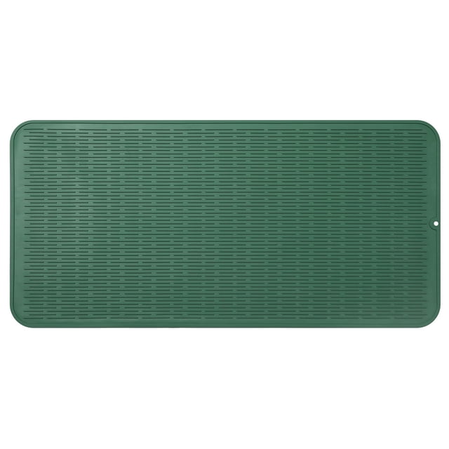 Alfombrilla de silicona para secar platos MicoYang, resistente al calor, verde, 5XL