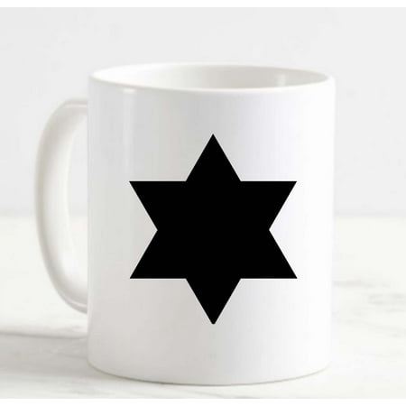 

Coffee Mug Star Of David Jewish Judaism Faith White Cup Funny Gifts for work office him her