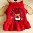 thumbnail image 4 of 1 Pce Jupe de Noël pour Chien Motif Élan Adorable Robe pour Chiot Vêtements pour Animaux Automne Hiver (Rouge Taille L), 4 of 9